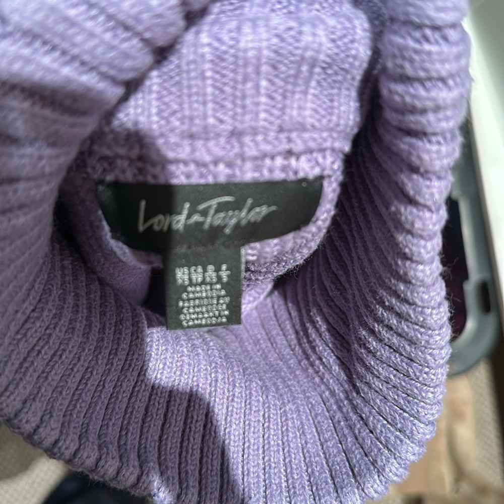 Lord & Taylor Lavender Turtleneck Sweater - Picture 6 of 6